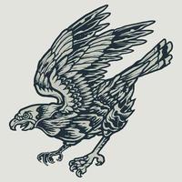 The american eagle vintage tattoo style illustration