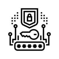 security system line icon vector illustration