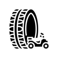 atv utv tires glyph icon vector illustration