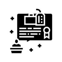 presentation webinar reputation management glyph icon vector illustration