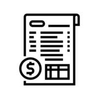 financial report line icon vector illustration