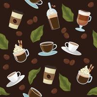 Coffee Drink Seamless Background vector