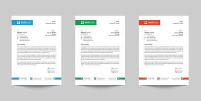 letterhead pad design template vector