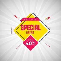 Special Offer Banner Design vector