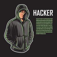 ilustración vectorial hacker vector