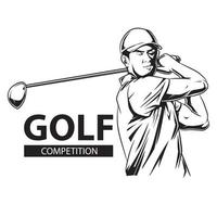 vector de etiqueta de golf