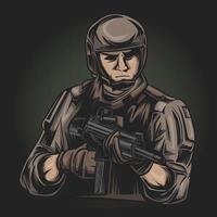 Army or soldier vector