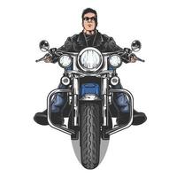 motorcycle rider vector