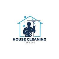 Home Cleaning logo, suitable for real estate cleaning services vector