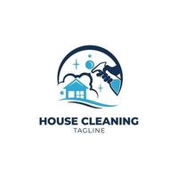 Home Cleaning logo, suitable for real estate cleaning services vector