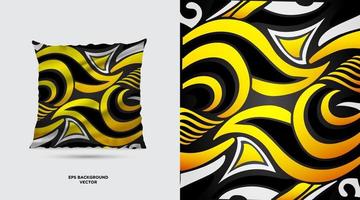 Modern and Abstract Fabric textile pattern design template vector. Futuristic Fabric Painting Designs For Pillow Covers vector