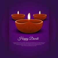 Elegant happy diwali festival design poster vector