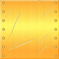 Seamless old golden metal or iron textured background. Vector illustration of a metallic pattern with cracks.