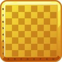 golden Chessboard for 2D game. Vector background