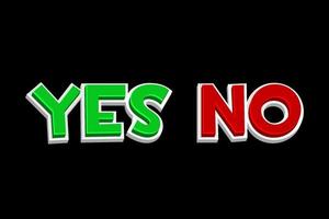 Yes or no icons, variation buttons for the game UI. Vector illustration set of yes no symbols.