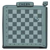 Stone Chessboard for 2D game. Vector background