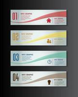 modern text box template, infographics banner vector