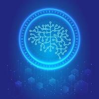 Wonderful and modern Artificial intelligence design background vector