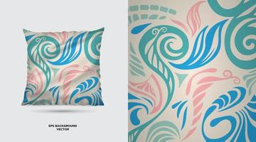 Beautiful Fabric textile pattern design template vector. Simple Fabric Painting Designs For Pillow Covers vector