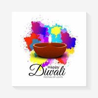 Elegant Happy Diwali Festival Of Lights Holiday Design vector