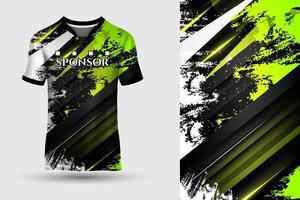 Fresh sports jersey design t-shirts with front and back view vector