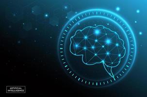 Fantastic Artificial intelligence concept design background vector