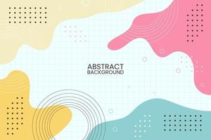 Modern colorful pastel gradient abstract shapes on memphis style background vector