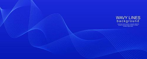 Abstract background with dynamic flowing lines vector