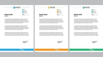 Professional creative letterhead template design for your business vector