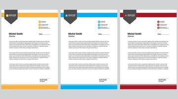 Professional creative letterhead template design for your business vector