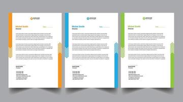 Creative letterhead template design vector