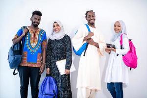 retrato de grupo de estudiantes africanos foto