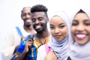 portrait of african students group photo