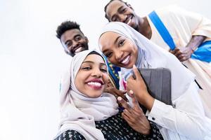 portrait of african students group photo