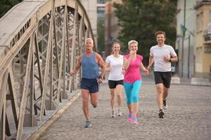 people group jogging photo