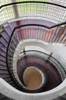 Upside view of a spiral staircase photo