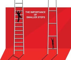 Importance of Smaller Steps Vector Illustration