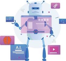 Artificial Intelligence AI Vector Graphic Illustration