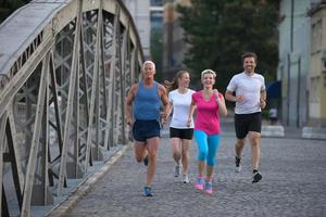 people group jogging photo