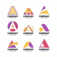 Initial Letter A Logo Collection vector
