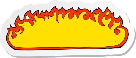 sticker of a cartoon fire border vector