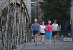 people group jogging photo