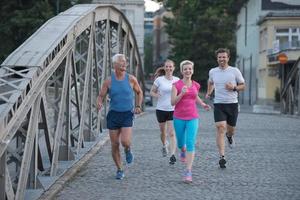 people group jogging photo