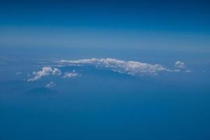 blue sky and clouds on plane photo