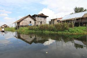 Houses at Inle lake, Myanmar photo