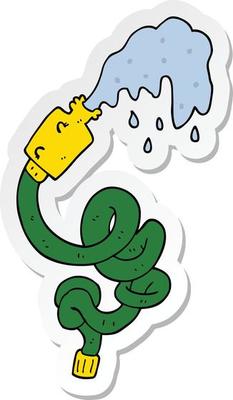 sticker of a cartoon hosepipe