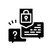 security consultation glyph icon vector illustration