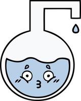 cute cartoon science experiment vector