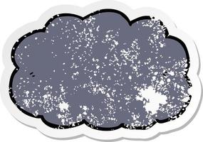 distressed sticker of a cartoon cloud vector