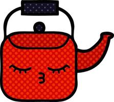 comic book style cartoon kettle vector